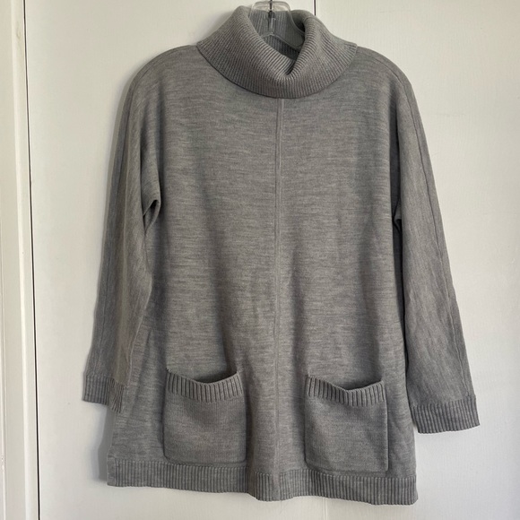 Grey Talbots Cowl Neck Sweater - Picture 1 of 5